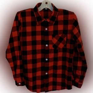 Buffalo David Bitton Red and Black Plaid Button Down Shirt